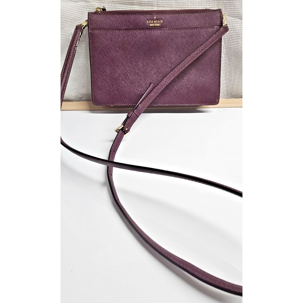 Kate Spade Cameron street Clarise cowhide leather black crossbody clutch bag